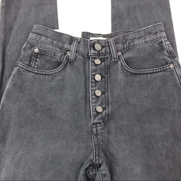 We Wore What Danielle high rise button fly jeans black - 24 - Picture 4 of 11